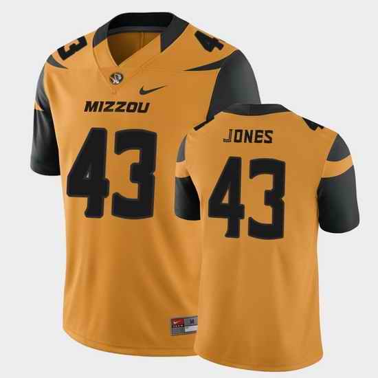 Men Missouri Tigers Jerney Jones College Football Gold Game Jersey